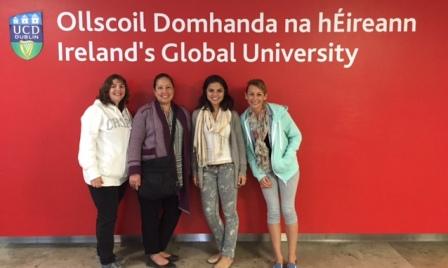 students pose at University College Dublin