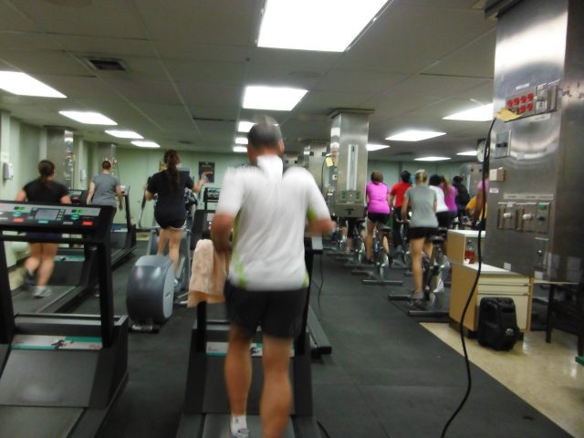 photo of Spin class in full spin