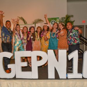 gepn 10 cohort students celebrate with a sign