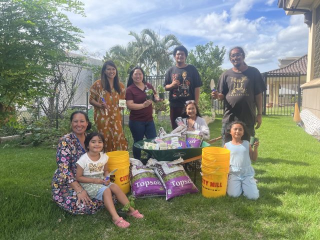 Melveen Cambra in a community garden