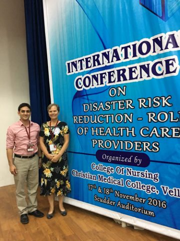 Dr. Kristine Qureshi poses at international health confrence