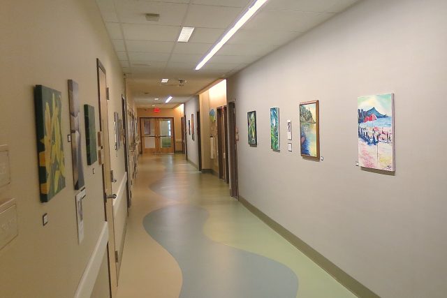 patient artwork is displayed in the halls 