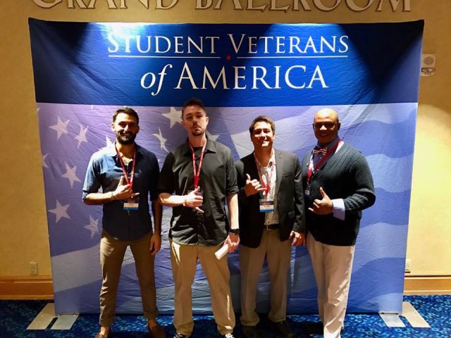 student veterans pose 