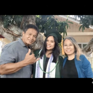 graduate with family on zoom