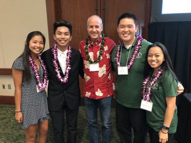 Manoa nursing students with other panelist at P-20 event