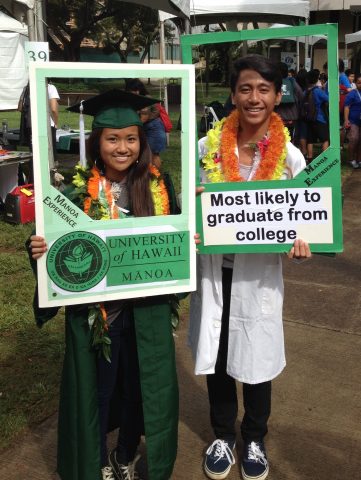 students pose during University Preview Day event 